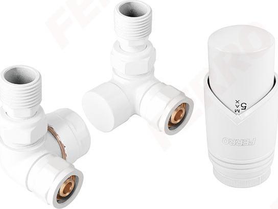 ZTO30WH ZEST. TERMOST. OSIOWY BIAŁY (GŁOWICA+ZAW.TERM+ZAW.ODC.+ZŁ.) FERRO // G.ZT.OS.ZTO30WH-F