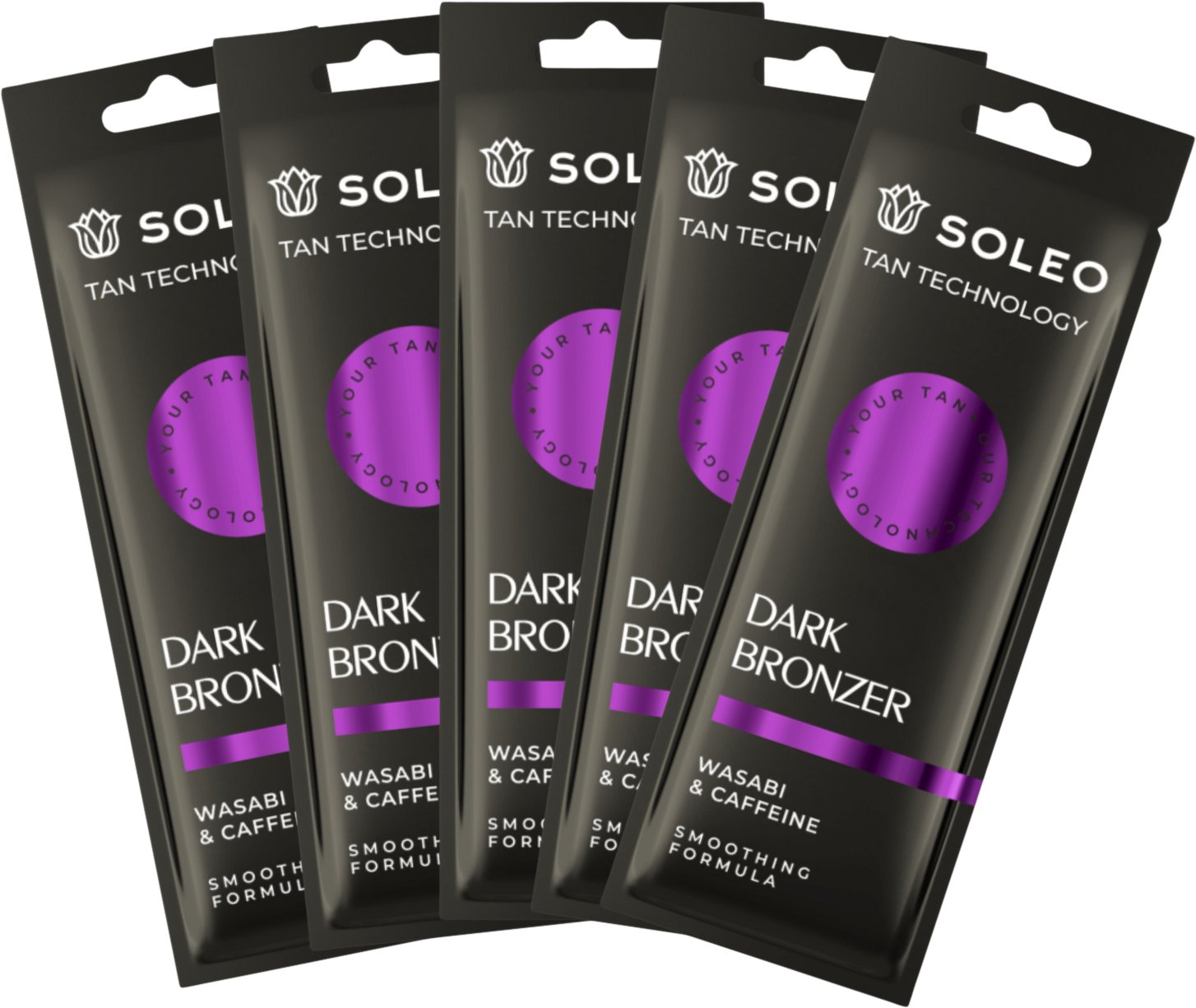 Soleo Tan Technology Dark Bronzer Mocny Bronzer Do Opalania x5szt 15ml