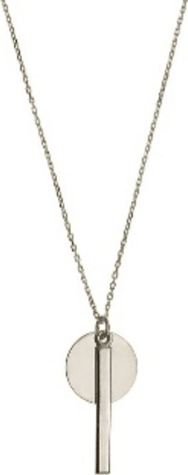 Srebro i Kamienie Srebrny naszyjnik kółko patyczek