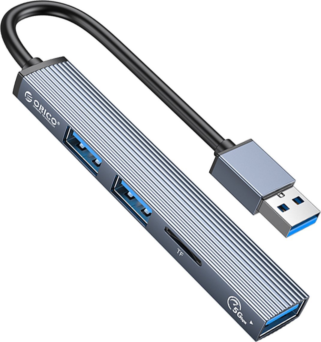 HUB USB Orico 1x microSD + 3x USB-A 3.0 (AH-A12F-GY-BP)