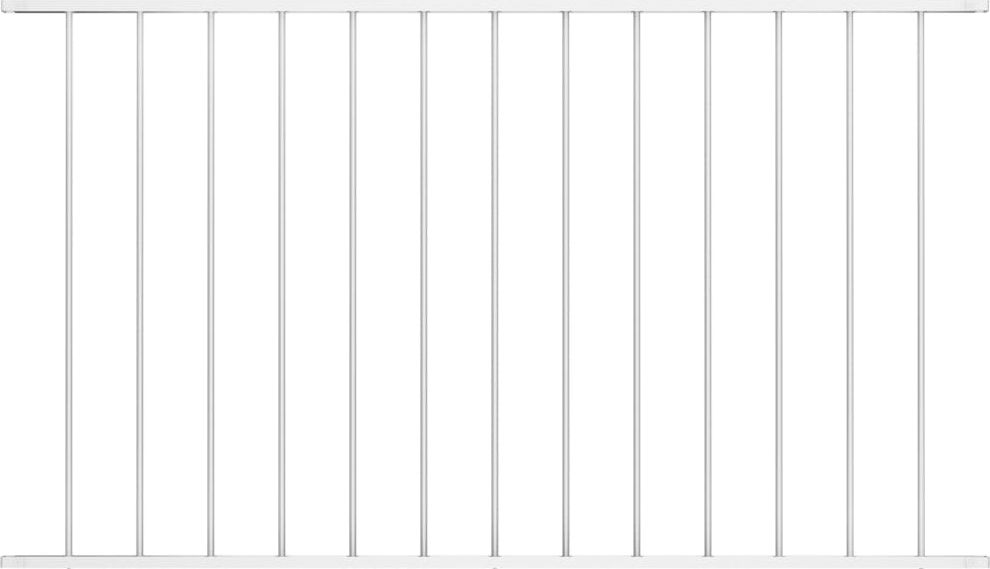 vidaXL Panel ogrodzeniowy, kryta proszkowo stal, 1,7x1 m, biały