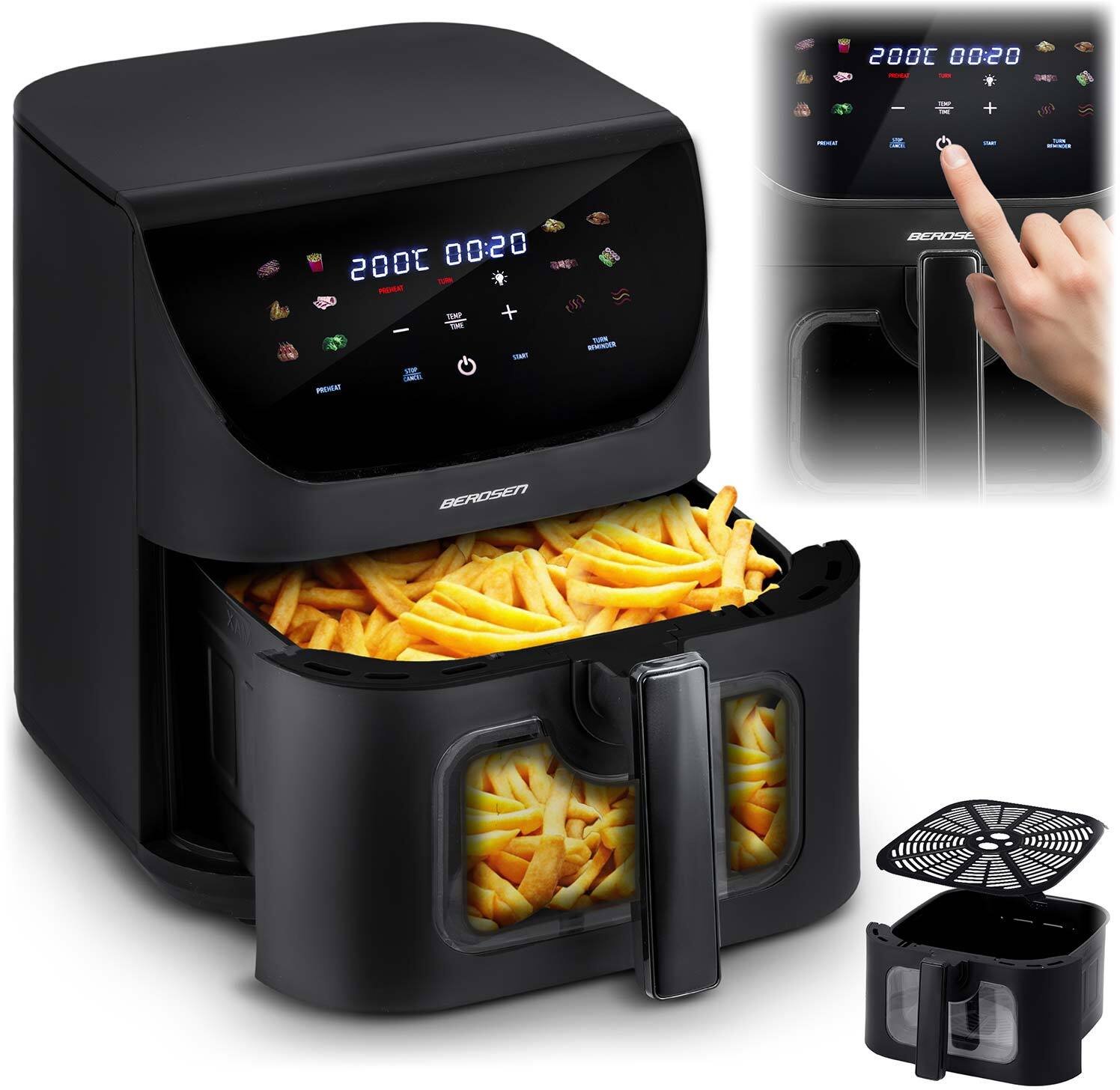 Frytkownica beztłuszczowa Air fryer Berdsen BD-660 czarna