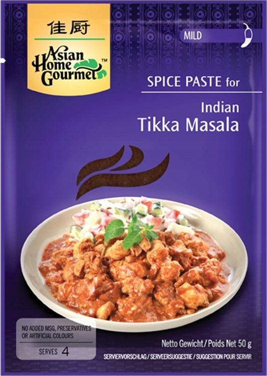 Asian Home Gourmet Pasta do Indyjskiego Dania Tikka Masala "Spice Paste for Indian Tikka Masala" 50g Asian Home Gourmet