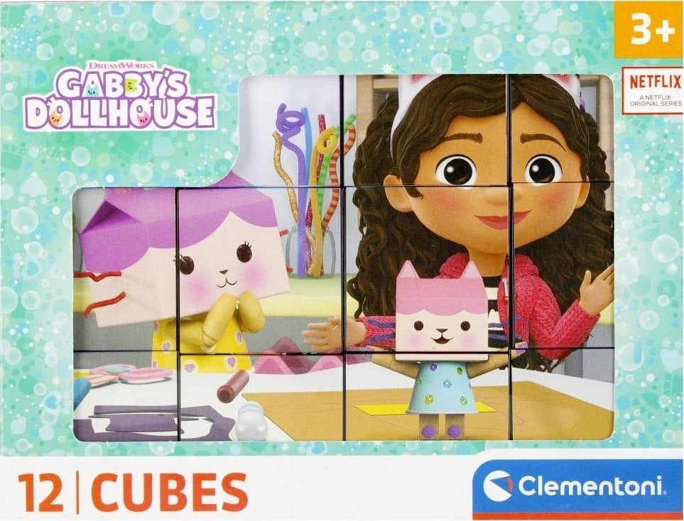 Clementoni CLE Cubi klocki 12 Koci domek Gabby 41193