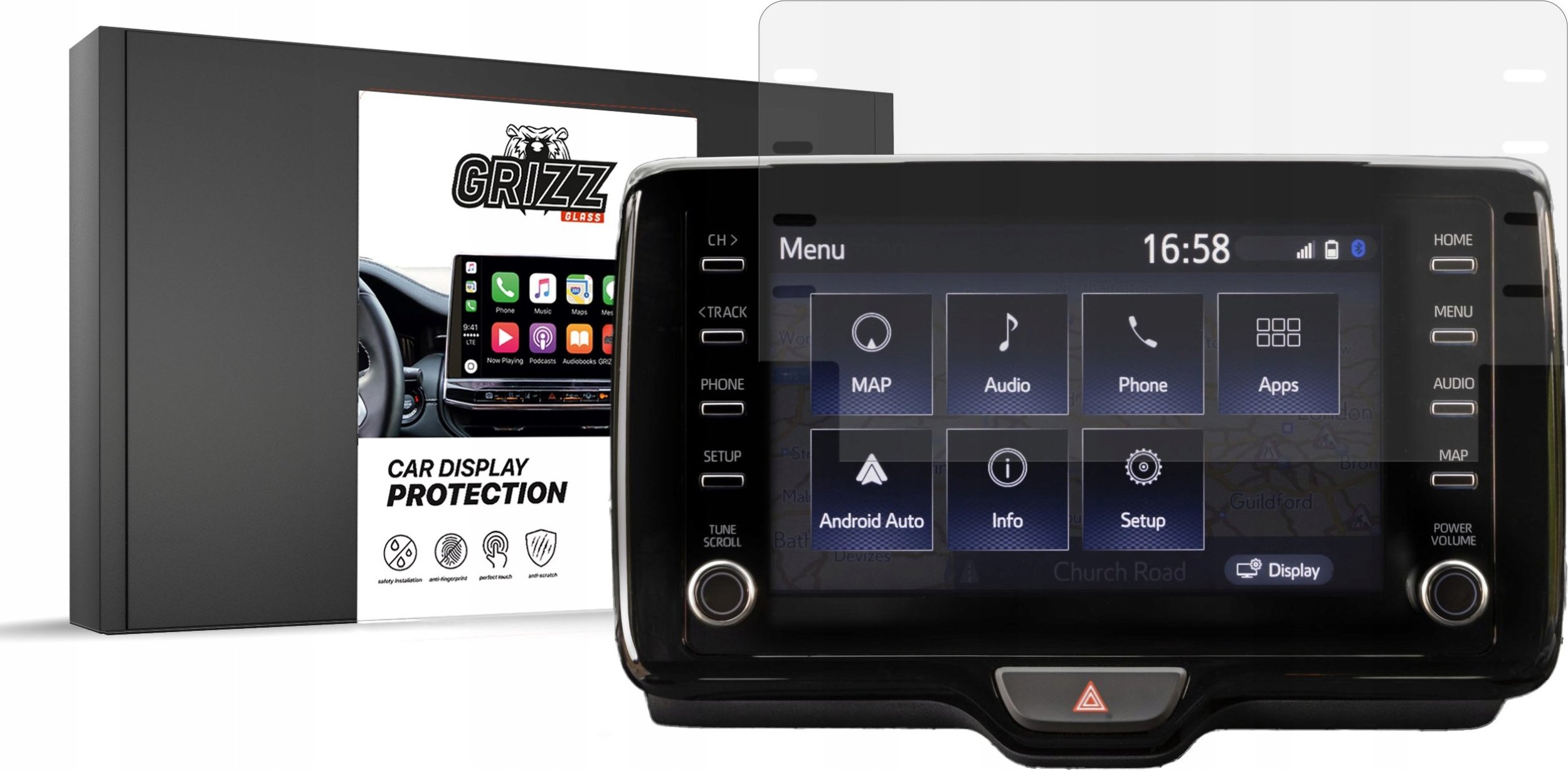 GrizzGlass Folia matowa GrizzGlass CarDisplay Protection do Mazda 2 Hybrid 2022