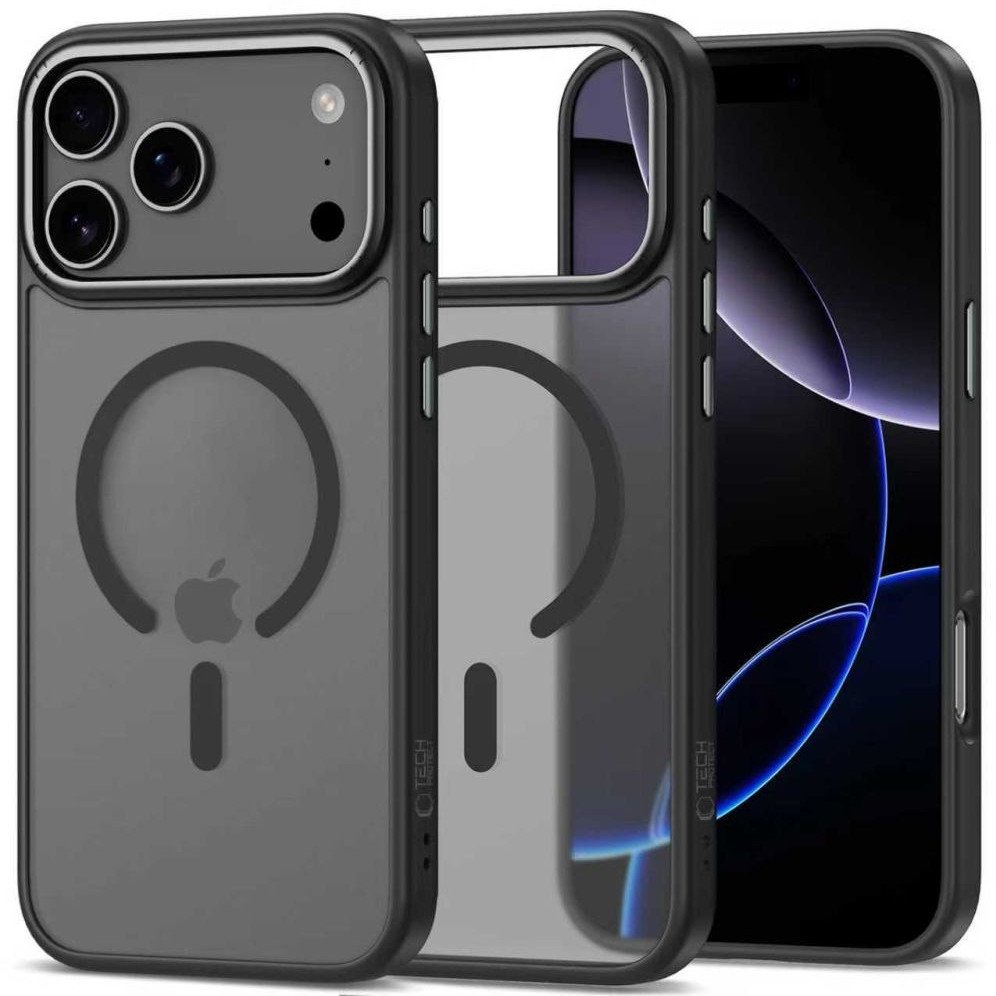 Etui Tech-Protect MagEdge MagSafe do Apple iPhone 17 Pro Max Matte Black/gunmetal