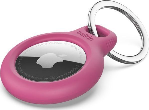 Belkin Secure AirTag Holder with Keyring - Pink