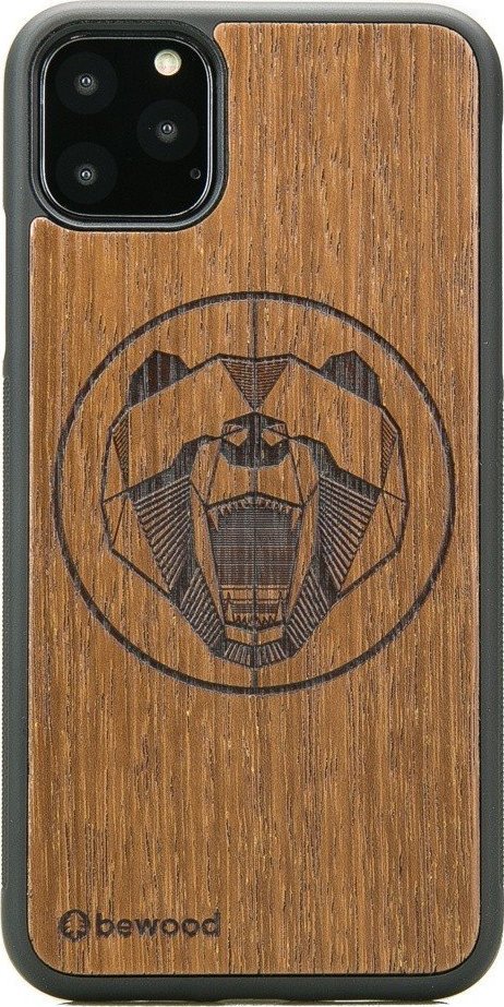 BeWood Drewniane Etui na iPhone 11 PRO MAX NIEDŹWIEDŹ MERBAU