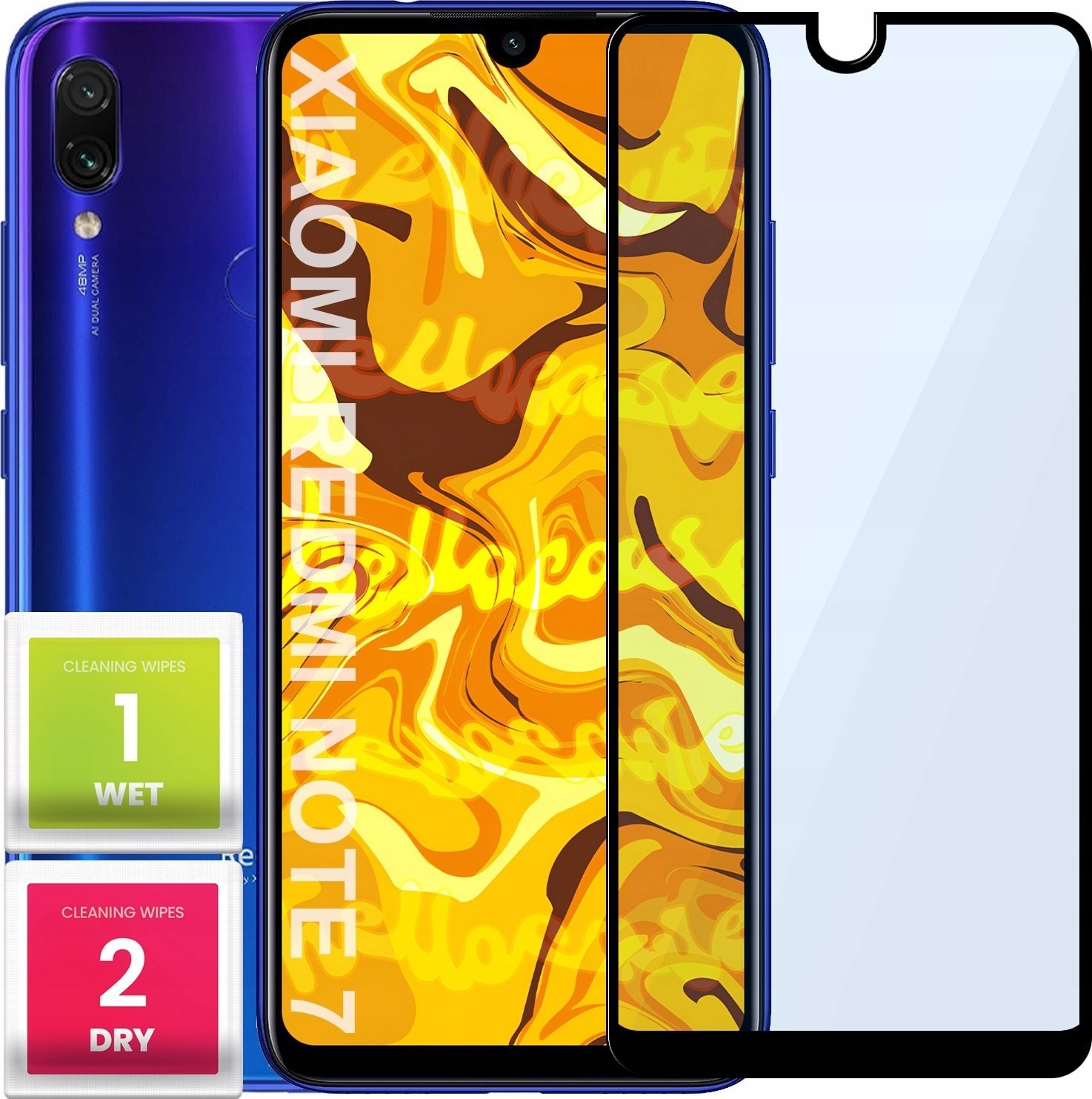 Hello Case SZKŁO HARTOWANE DO XIAOMI REDMI NOTE 7 / NOTE 7 PRO PEŁNE NA CAŁY EKRAN 5D