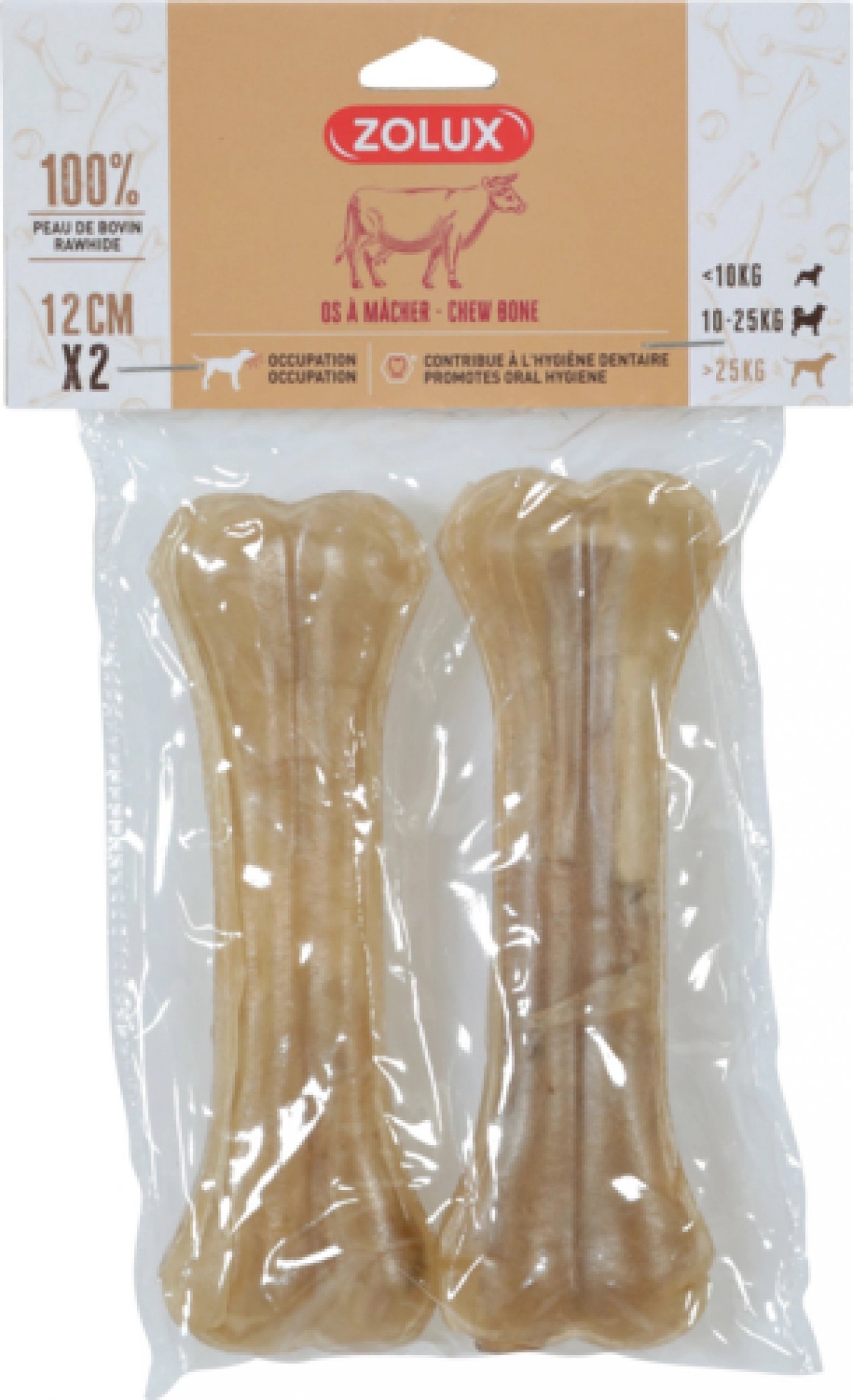 Zolux ZOLUX Kość prasowana 12 cm x 2