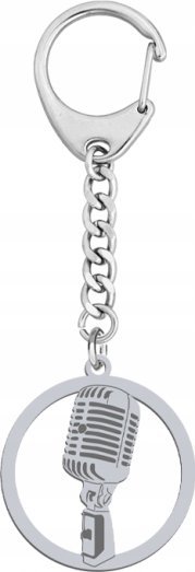 Radziszewska Jewellery MIKROFON Brelok srebro GRAWER GRATIS