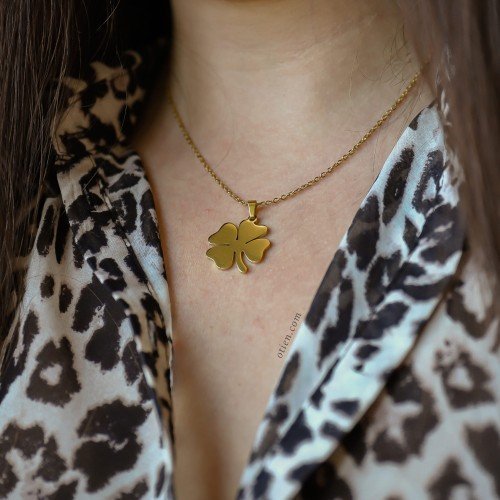 OTIEN Naszyjnik Koniczynka złoty