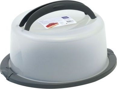 Kela Pojemnik na ciasta okrągły z pokrywą Kela Latina, 38 x 33 x 17 cm, szary