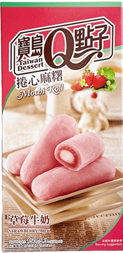 Strawberry Milk Mochi Roll