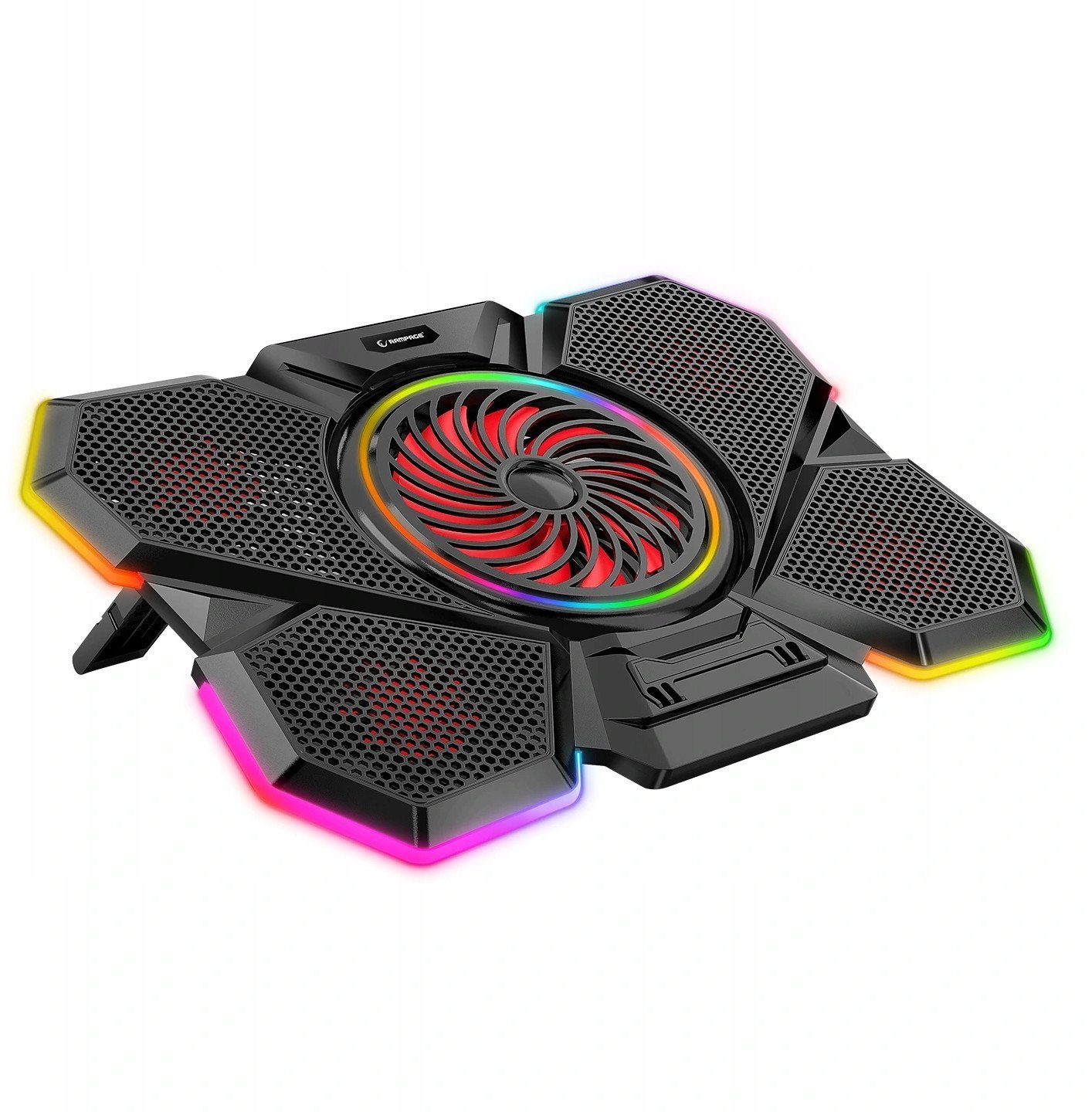 Podstawka chłodząca Rampage Coolflow 9-17" RGB czarna