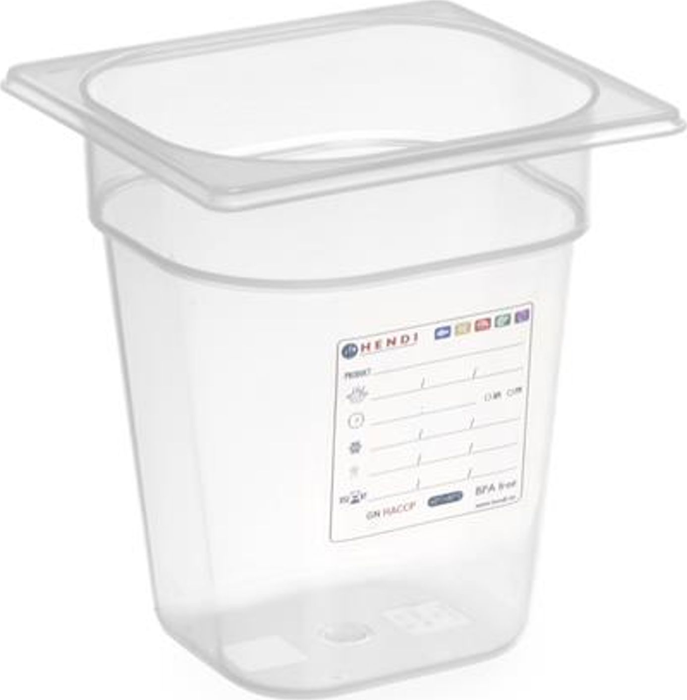 Hendi Pojemnik z polipropylenu GN 1/6 wys. 65 mm - Hendi 880487 Pojemnik z polipropylenu GN 1/6 wys. 65 mm - Hendi 880487