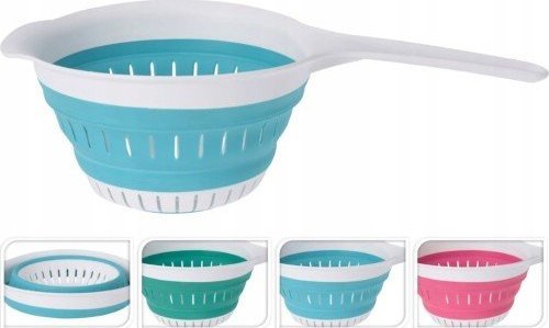 Koopman Cedzak składany kuchenny durszlak plastikowy 37x19x10,5 cm