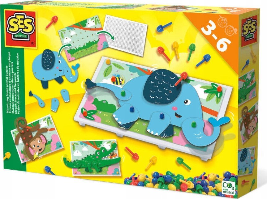 SES SES Mosaic peg board animal puzzles