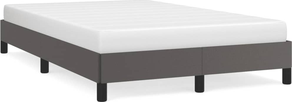 vidaXL vidaXL Rama łóżka, szara, 120x190 cm, sztuczna skóra