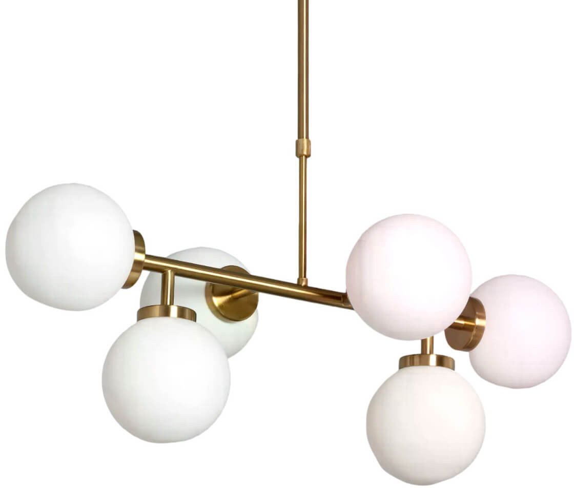 Wisząca lampa molekułowa Milano ABR-LWL-6XE27 Abruzzo złoty biały