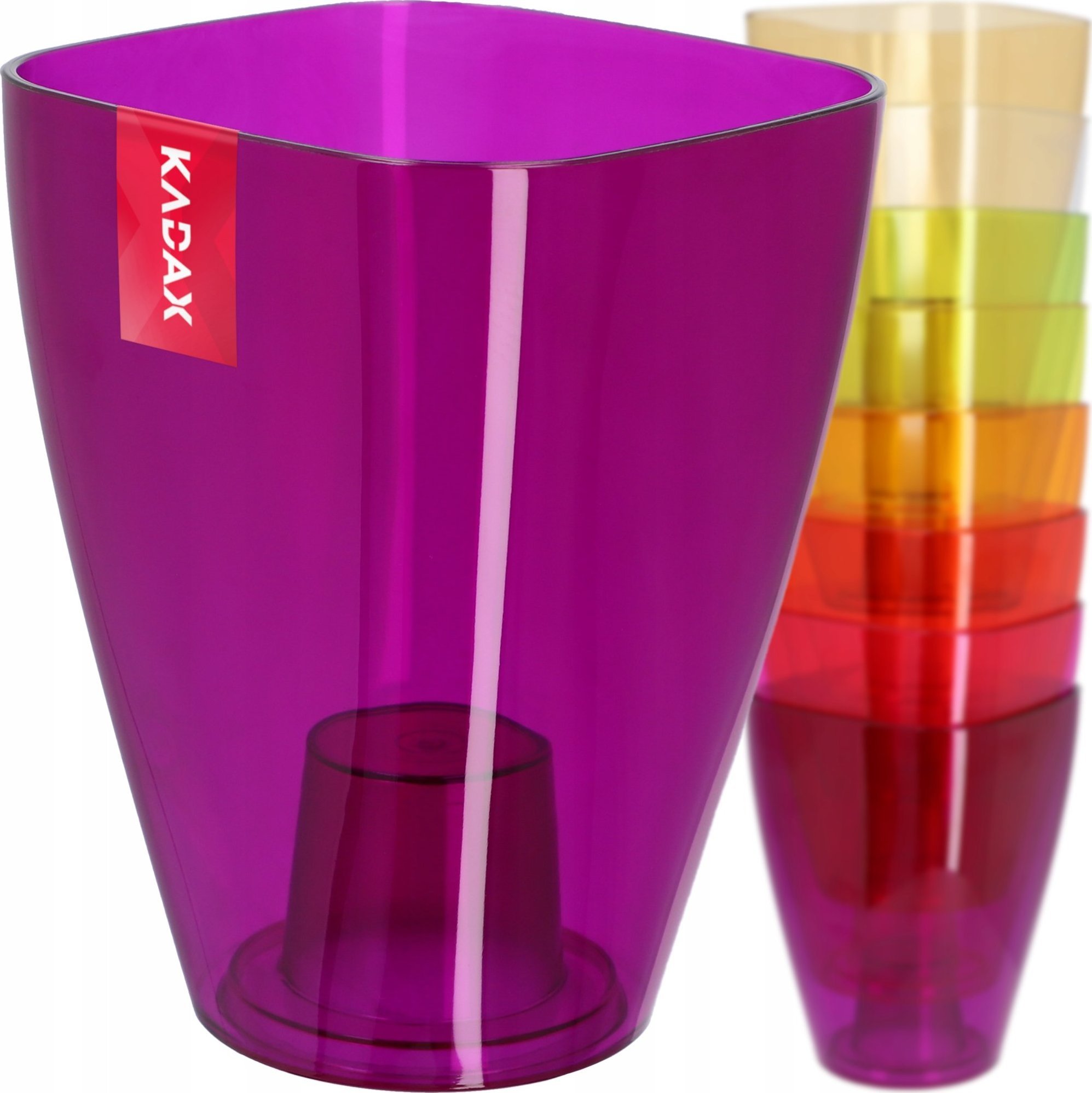 Kadax Doniczka Osłonka Na Storczyk Kwiaty fioletowa 12cm