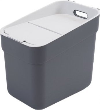 Kosz na śmieci Kadax do segregacji uchylny szary