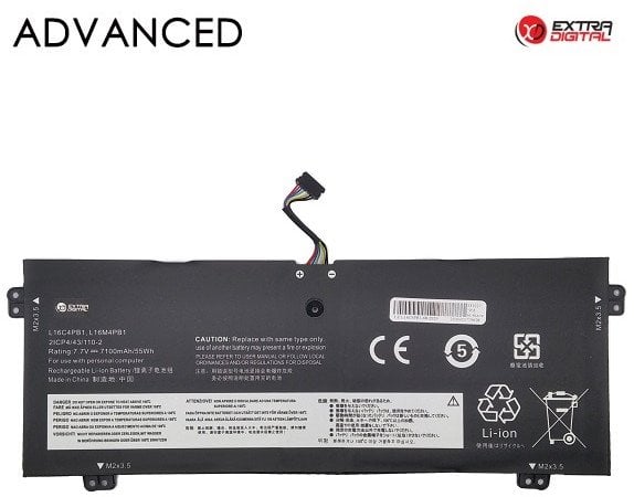 Bateria Lenovo Nešiojamo kompiuterio baterija LENOVO L16C4PB1, 7100mAh, Extra Digital Advanced