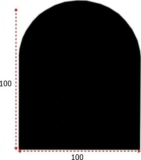 TopStoc Szyba szkło pod kominek hartowane podstawa 100x100 Łuk Czarna
