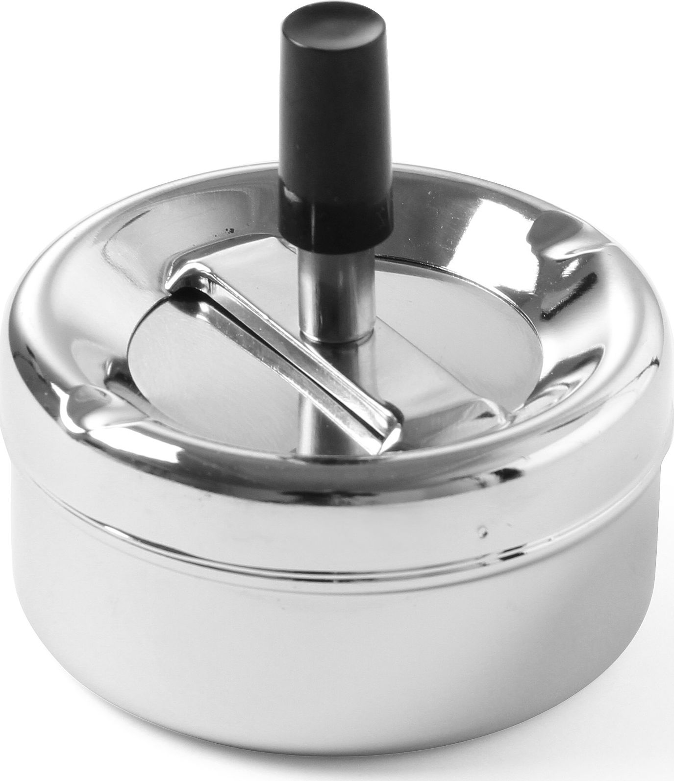 Hendi Popielniczka zamykana z obrotowym przyciskiem stal nierdzewna śr. 90mm