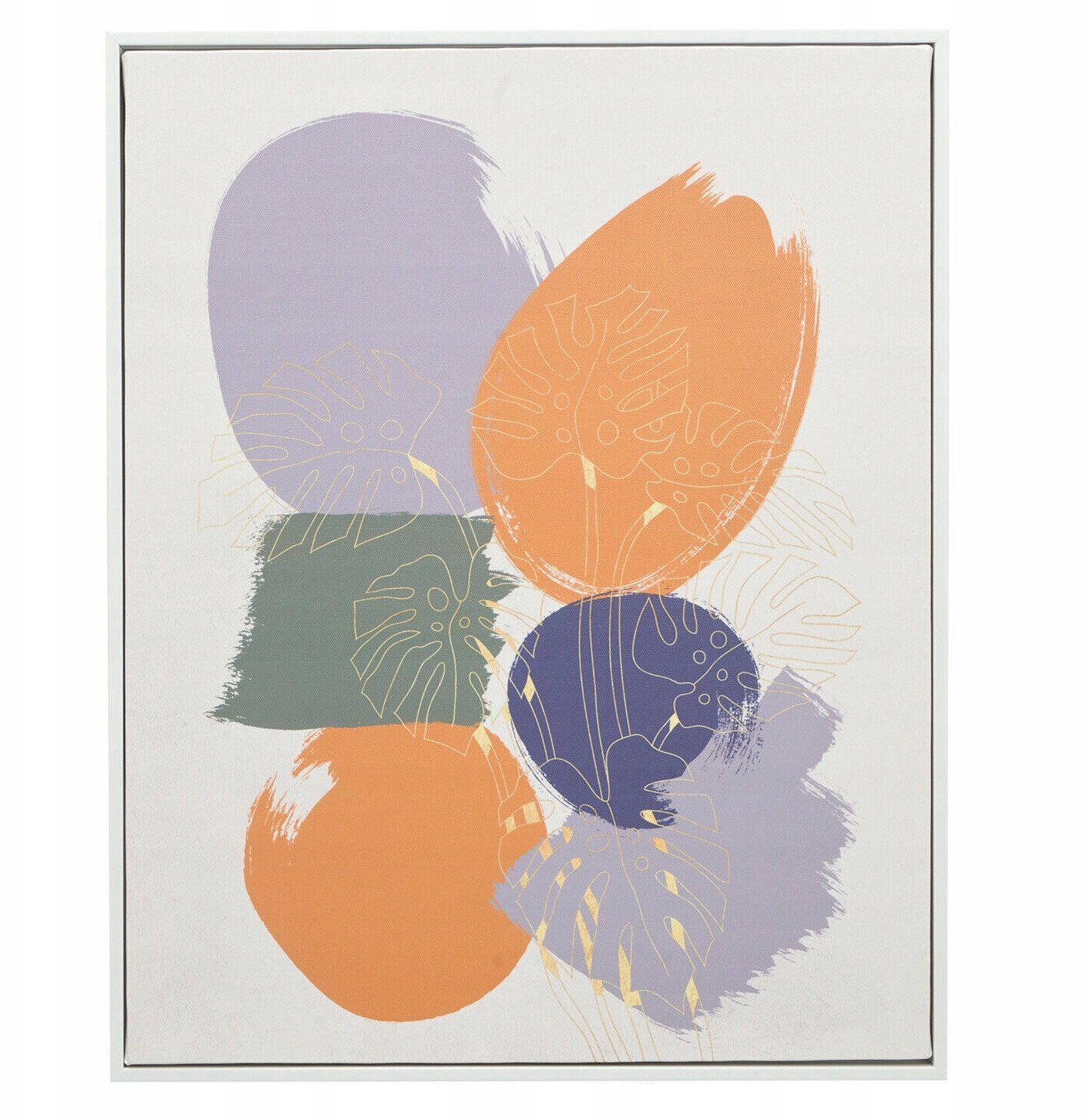 Obraz w białej ramie SOLARA motyw okręgów, 40 x 70 cm