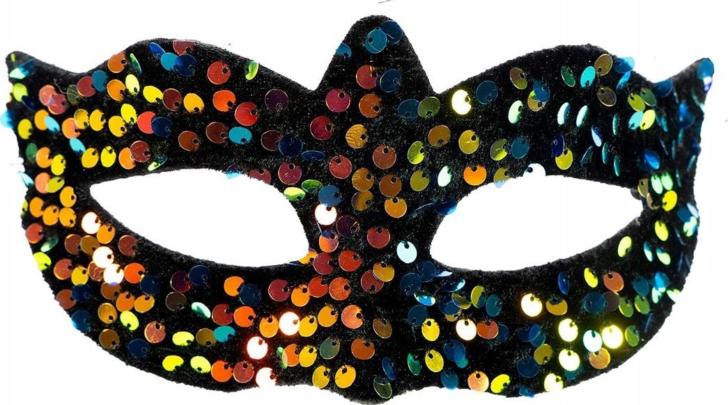 Maska wenecka z cekinami jasna