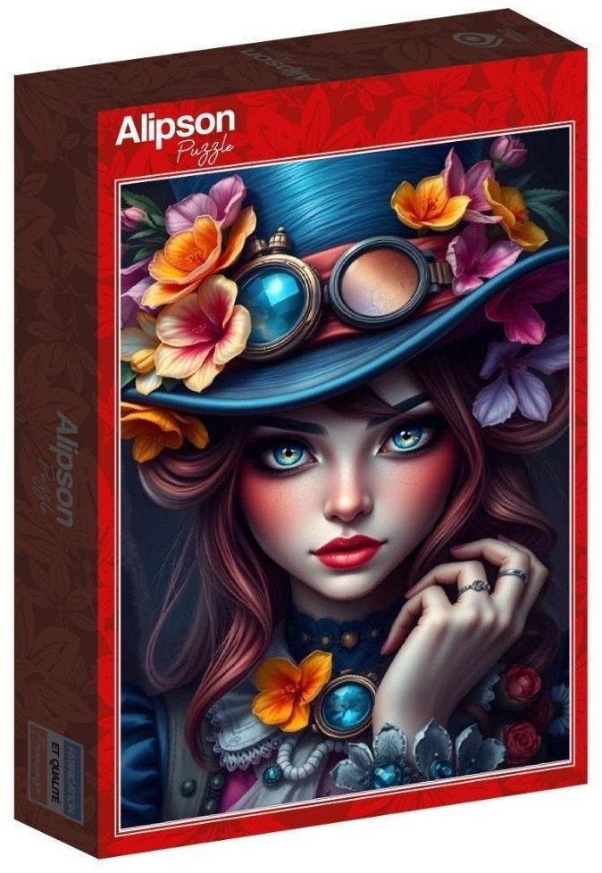 1000 puzzle Kobieta w kapeluszu