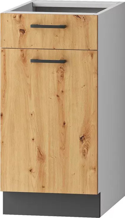 Elior Dolna szafka kuchenna z szufladą dąb artisan - Rimer 6X 40 cm