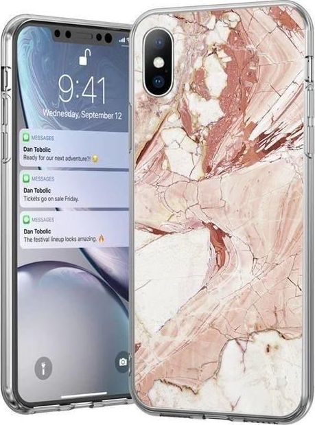 Wozinsky Wozinsky Marble żelowe etui pokrowiec marmur Samsung Galaxy A42 5G różowy