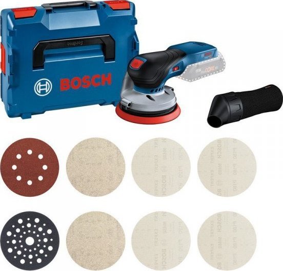 Szlifierka Bosch Bosch cordless eccentric sander GEX 18V-125 Professional + M480 starter set (blue/black, without battery and charger, in L-BOXX)