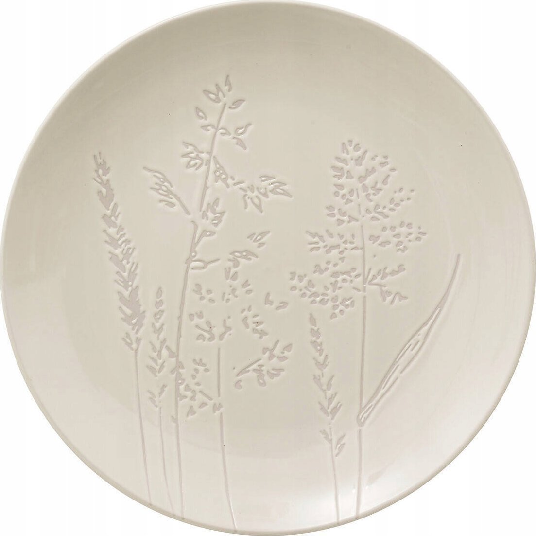 Secret de Gourmet Talerz z kamionki obiadowy biały ELSA, wzór polnych kwiatów, Ø 27 cm