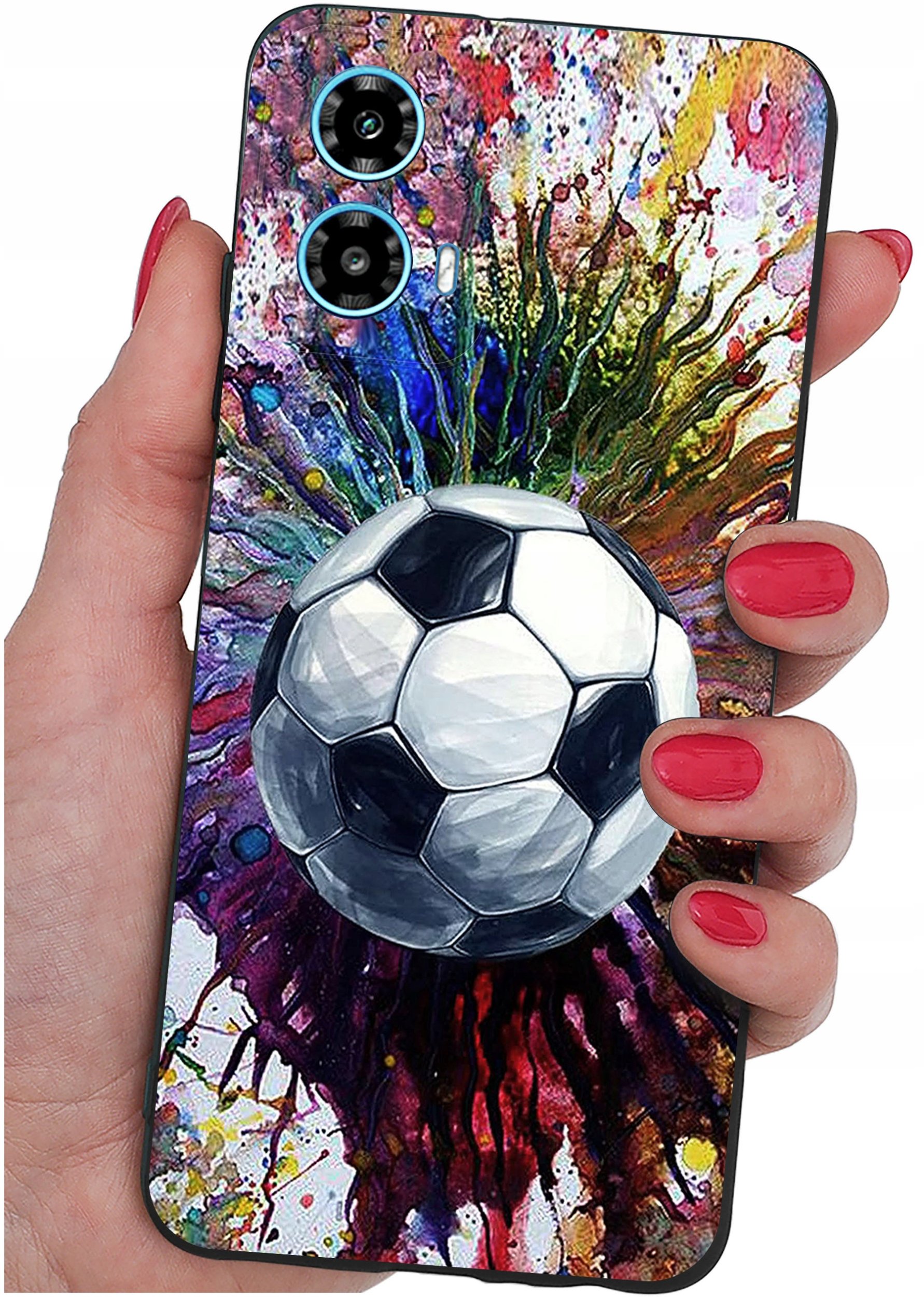 ETUI do Motorola Moto G34 5G WZORY |SILIKONOWE MATT CASE + SZKŁO 9H