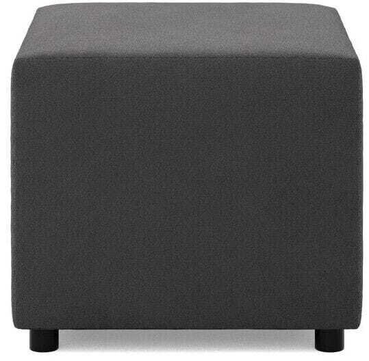 Adams Group Pufa do siedzenia, BLOM, Mikrofibra, 51x51x40 cm, szary