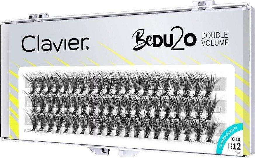 Clavier Clavier BeDU2O Double Volume kępki rzęs 12mm