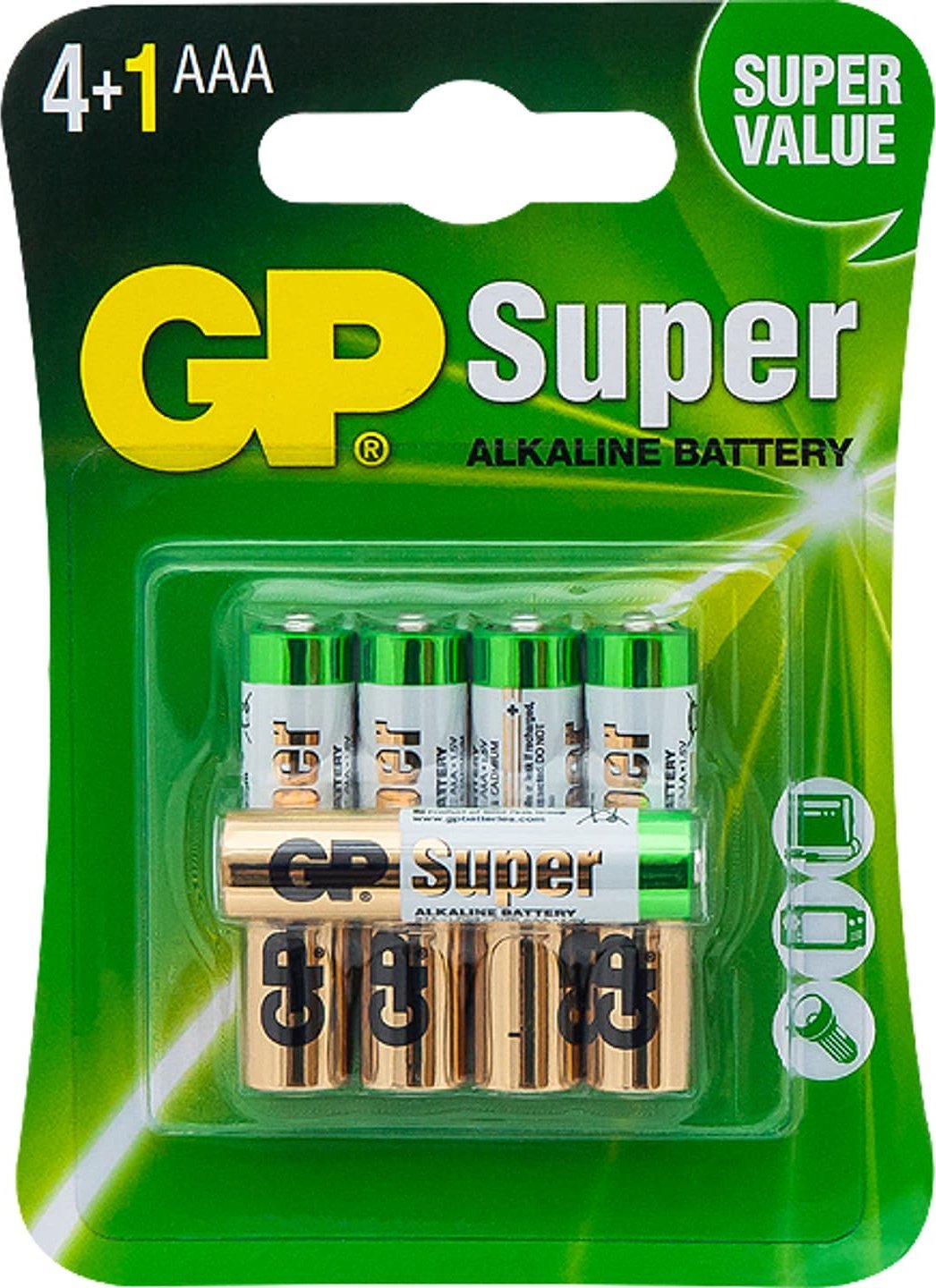 GP Recyko Bateria alkaliczna AAA/LR03 GP ReCyko Super Alkaline G-TECH - 5 sztuk