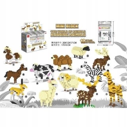 Klocki zwierzęta MIX