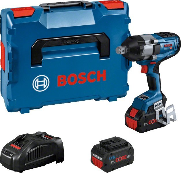 Klucz udarowy Bosch Bosch Cordless impact wrench BITURBO GDS 18V-1050 H Professional, 18V (blue/black, 2x battery ProCORE18V 5.5Ah, 3/4 , in L-BOXX)