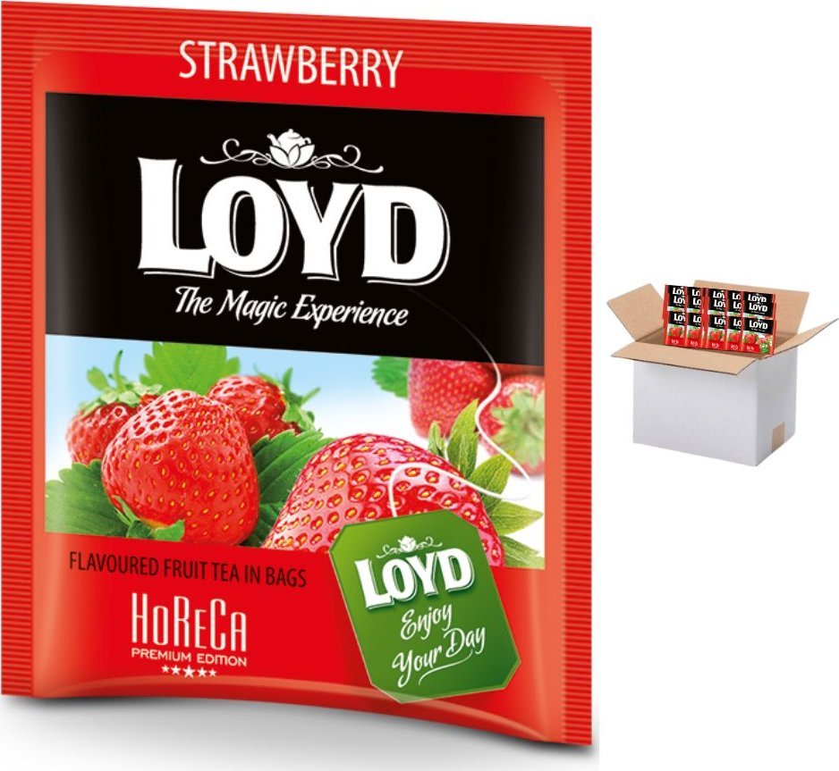 Loyd Herbata Strawberry 500 saszetek kopertowana (karton zbiorczy)
