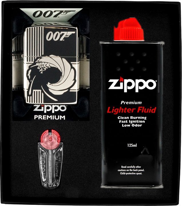 Zestaw ZIPPO Zapalniczka JAMES BOND BLACK ICE Prezentowy No1