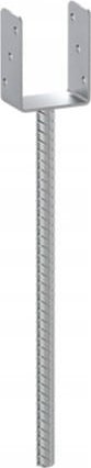 Domax Podstawa słupa kotwa ocynkowana 101x624x124mm