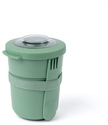 Pojemnik na jogurt 2 w 1 ze sztućcem Amuse - zielony