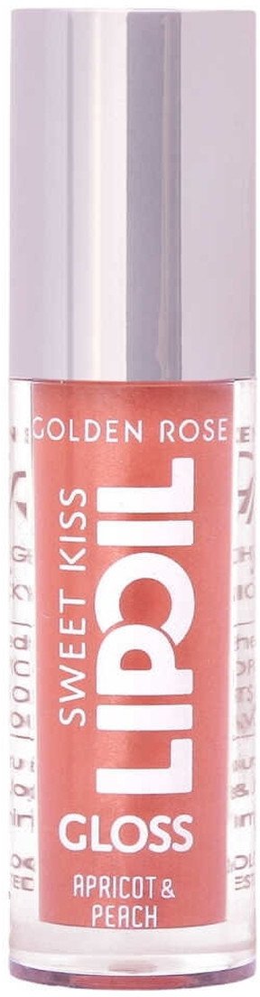 Golden Rose Sweet Kiss Lip Oil Gloss Olejek z efektem błyszczyka 4.7ml Apricot&Peach (02)
