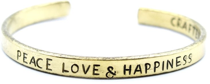 Inspirujące mosiężne bransoletki Napisy