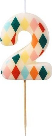 Świeczka urodzinowa 2 romby 5,5cm