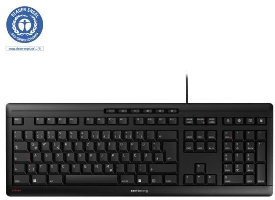 CHERRY JK-8500SL-2 klawiatura Dom/Biuro USB QWERTZ Słoweński Czarny